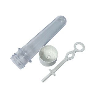 Tubete Bolha de Sabão 13cm Acrílico com Tampa Branco - Pacote com 10 Unidades na Sulink