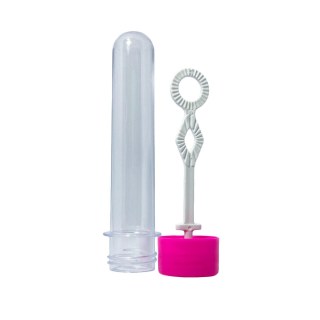 Tubete Bolha de Sabão 13cm Acrílico com Tampa Pink - Unidade na Sulink