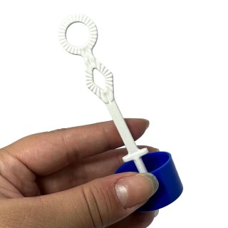Tubete Bolha de Sabão 13cm Acrílico com Tampa Azul Royal - Unidade na Sulink