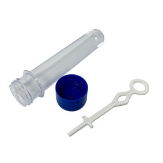Tubete Bolha de Sabão 13cm Acrílico com Tampa Azul Royal - Pacote com 10 Unidades na Sulink