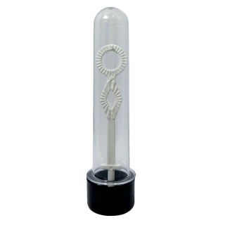 Tubete Bolha de Sabão 13cm Acrílico com Tampa Preto - Unidade na Sulink