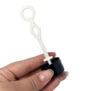 Tubete Bolha de Sabão 13cm Acrílico com Tampa Preto - Unidade na Sulink
