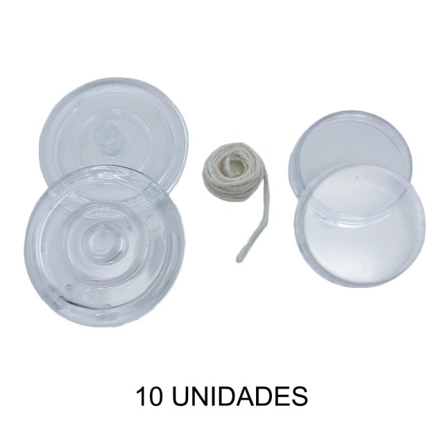 Ioiô Acrílico 5,5cm para Personalizar Laterais com Base Tanslúcido - Pacote com 10 Unidades na Sulink