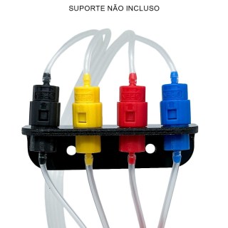 Bico Conector para Mangueira de Bulk Ink Conexão Rápida | Kit com 4 Cores na Sulink