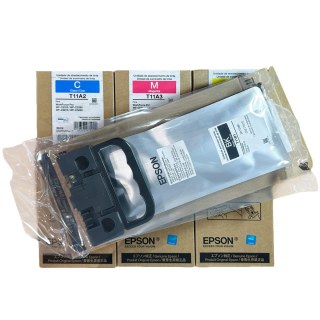 Kit 4 Cartuchos Bolsa de Tinta Original Epson WF-C5310 WF-C5390 WF-C5810 WF-C5890 | (Preto 136ml e 38ml cada Colorido) na Sulink
