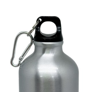 Cantil de Alumínio para Sublimação com Mosquetão | 600ml - Prata na Sulink