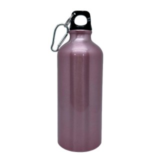 Cantil de Alumínio para Sublimação com Mosquetão | 600ml - Rose em Sulink