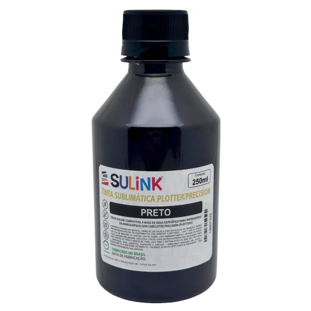 Tinta Sulink para Plotter Epson Sublimática | 250ml Preto