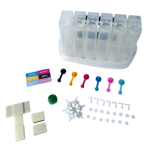 Reservatório Bulk Ink Tanque 90ml | 6 Cores para HP Epson Canon Brother Lexmark - Vazio