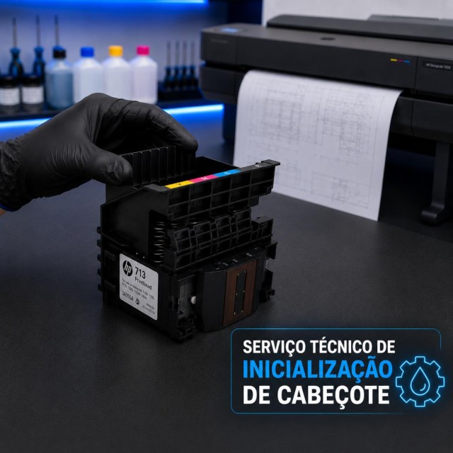 Serviço de Inicialização Cabeçote HP T200 T210 T230 T250 T630 T650 (Inicializar + Jumper + Reforço das Películas) em Sulink