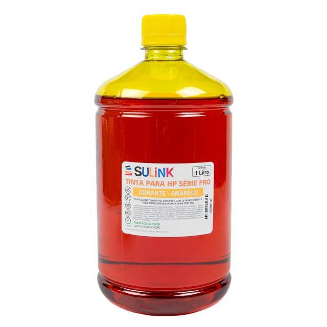 Tinta Sulink para HP Série PRO Corante | 1 Litro Amarelo
