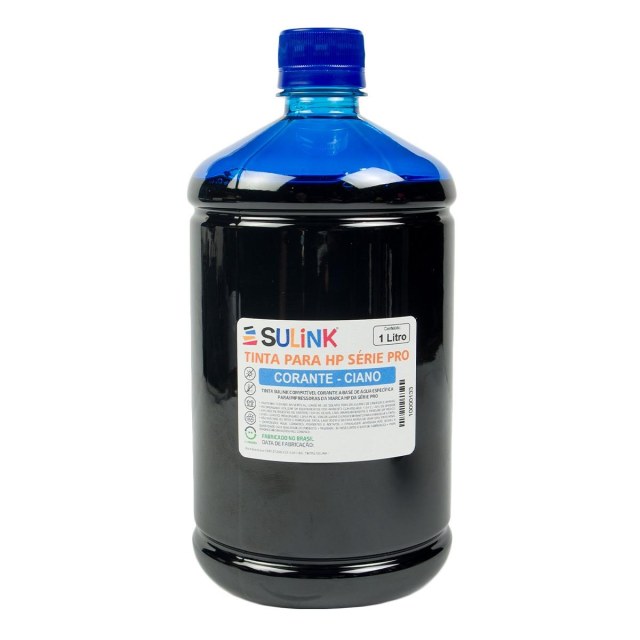 Tinta Sulink para HP Série PRO Corante | 1 Litro Ciano