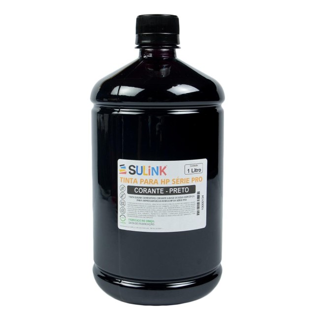 Tinta Sulink para HP Série PRO Corante | 1 Litro Preto