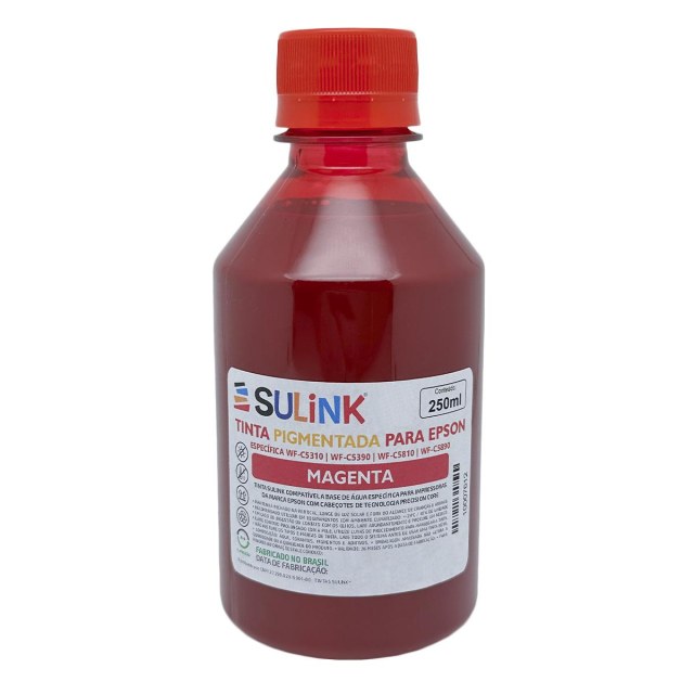 Tinta Sulink Específica para Epson WF-C5310/5390/5810/5890 - Pigmentada | 250ml Magenta na Sulink