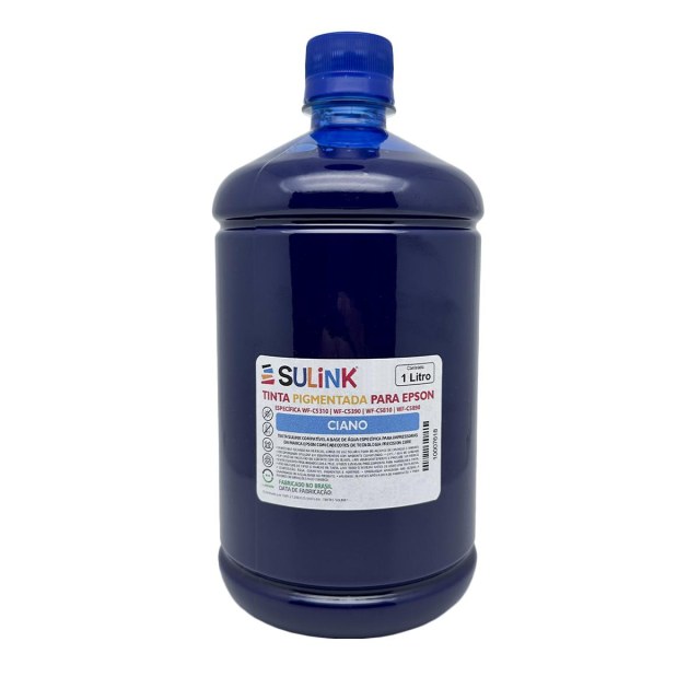 Tinta Sulink Específica para Epson WF-C5310/5390/5810/5890 - Pigmentada | 1 Litro Ciano