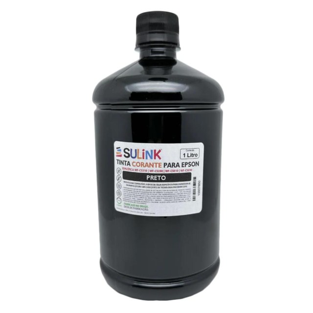 Tinta Sulink Específica para Epson WF-C5310/5390/5810/5890 - Corante | 1 Litro Preto