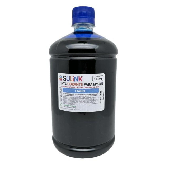 Tinta Sulink Específica para Epson WF-C5310/5390/5810/5890 - Corante | 1 Litro Ciano