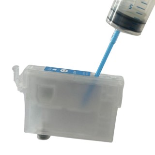 Seringa com Cano Rígido Azul 5cm (20ml) - Ideal para Recarga de Cartuchos e Bulk Ink na Sulink