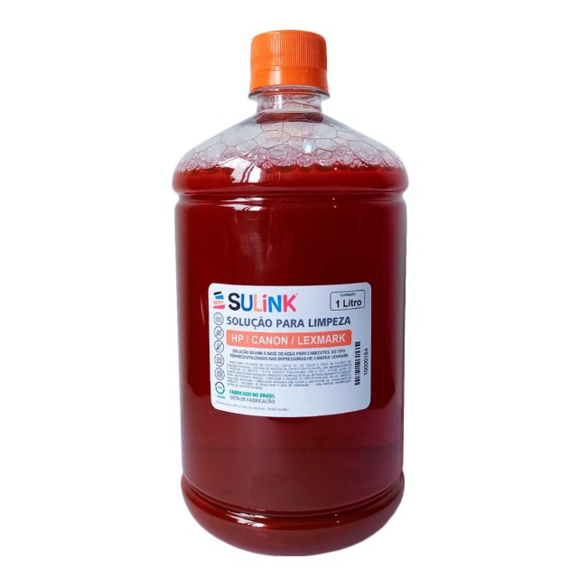 Solução de Limpeza Sulink para Cabeças de Impressão Jato de Tinta Térmica | Impressoras HP Canon Xerox Lexmark 1 Litro