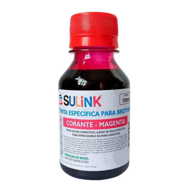 Tinta Sulink para Brother Corante | 100ml Magenta na Sulink