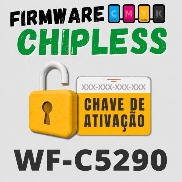 Epson WF-C5290 | Software Firmware ChipLess para Ativação com Chave/Key