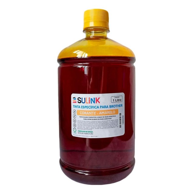 Tinta Sulink para Brother Corante | 1 Litro Amarelo na Sulink