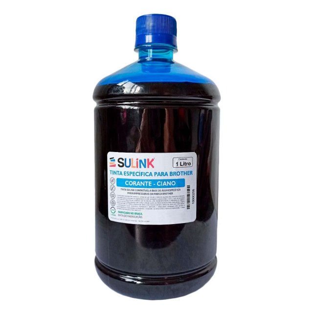 Tinta Sulink para Brother Corante | 1 Litro Ciano na Sulink