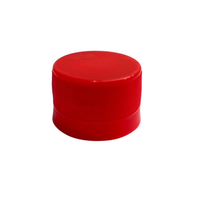 Tampa Plástica 28mm com Lacre e Vedante para Frascos, Garrafas e Tubos PET | Vermelha - RO105