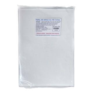 Papel Arroz em Branco para Impressão com Tinta Comestível | A4 - Pacote com 100 Folhas na Sulink