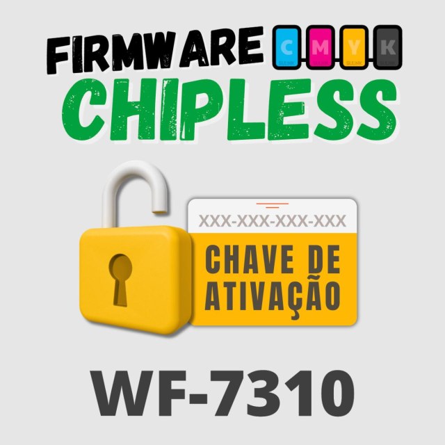 Epson WF-7310 | Chave Key de Ativação Desbloqueio Firmware ChipLess