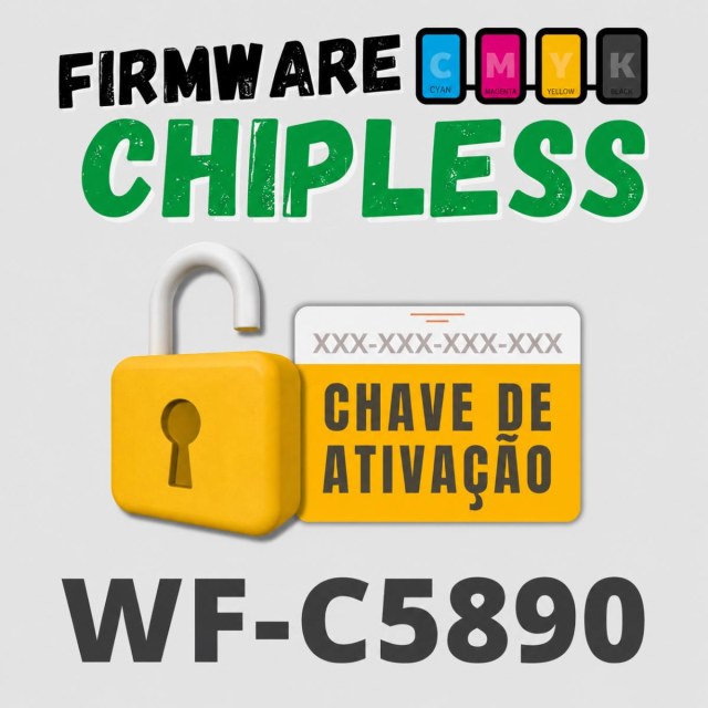 Epson WF-C5890 | Chave Key de Ativação Desbloqueio Firmware ChipLess