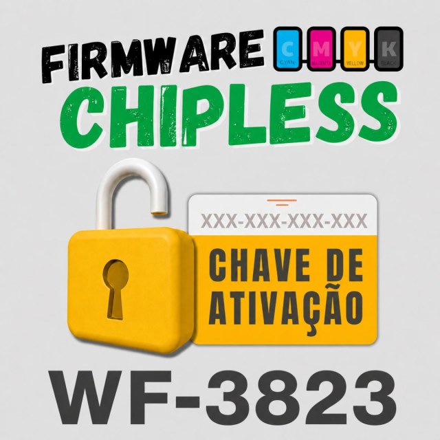 Epson WF-3823 | Chave Key de Ativação Desbloqueio Firmware ChipLess