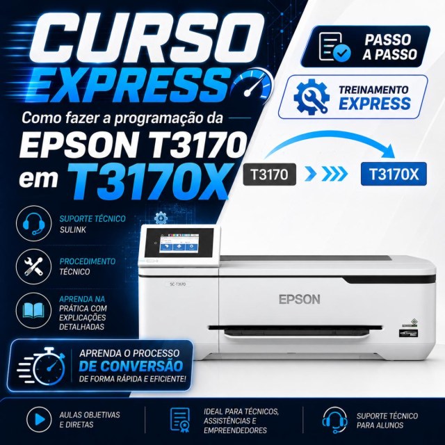 Curso Express | Programação da Epson T3170 em T3170X