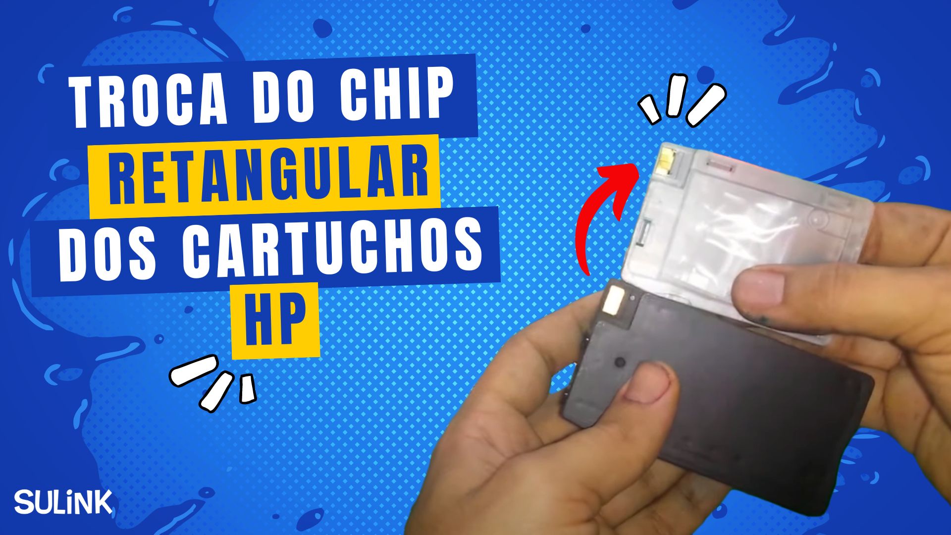 Como fazer a Troca do Chip Original HP (Retangular 1cm X 0,5cm)