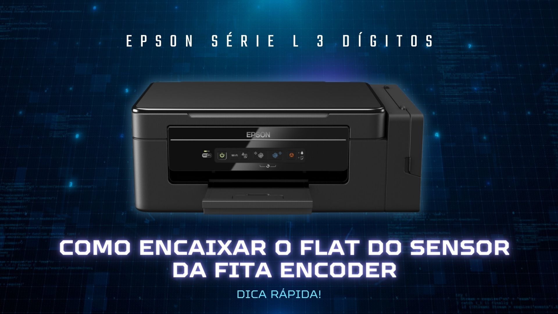 Como encaixar o Cabo Flat do sensor da fita encoder das impressoras Epson Série L de 3 dígitos