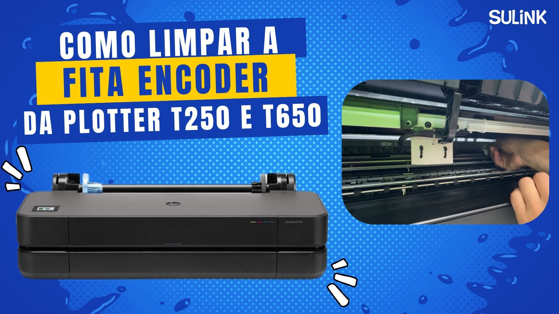 Como Fazer a Limpeza da Fita Encoder das Impressora Plotter HP T250 e T650
