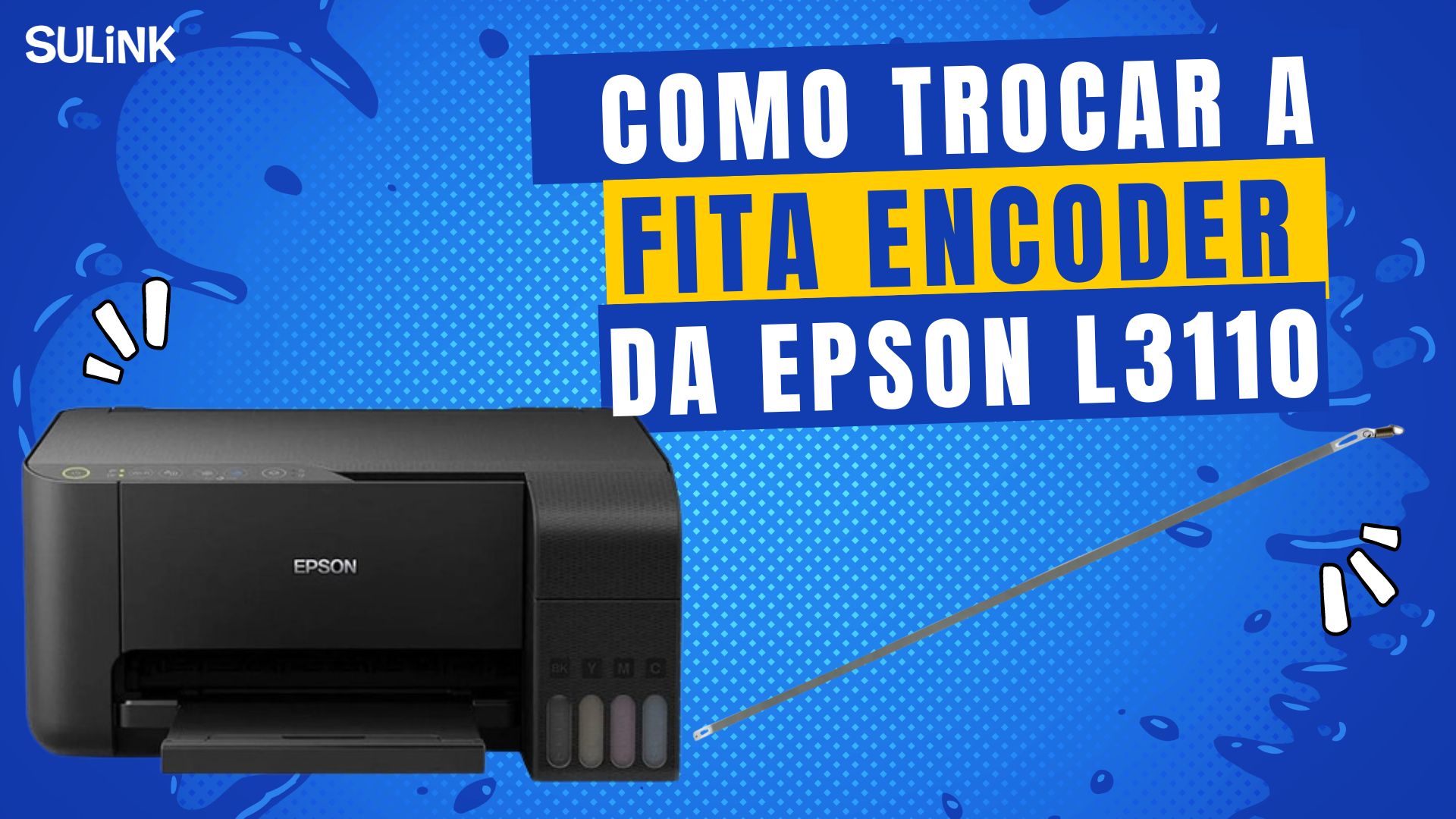 Como Fazer a Troca da Fita Encoder da Impressora L3110 L3150 L3210 e L3250