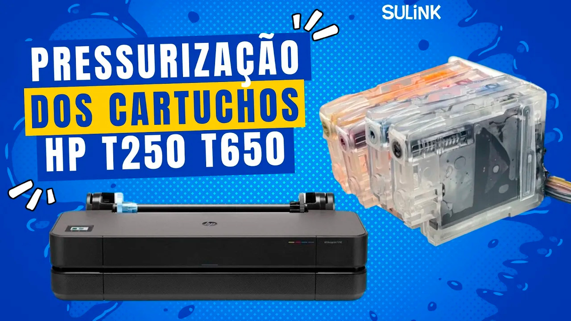 Como Fazer a Pressurização do Bulk Ink das Impressoras Plotter HP T250 e T650