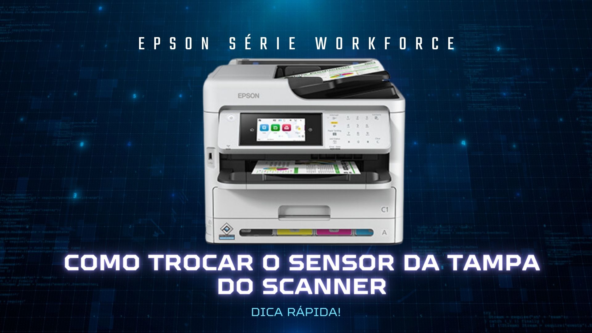 Troca do Sensor da Tampa do Scanner da Epson WF-C5710 WF-C5790 WF-C5810 WF-C5890 e Similares
