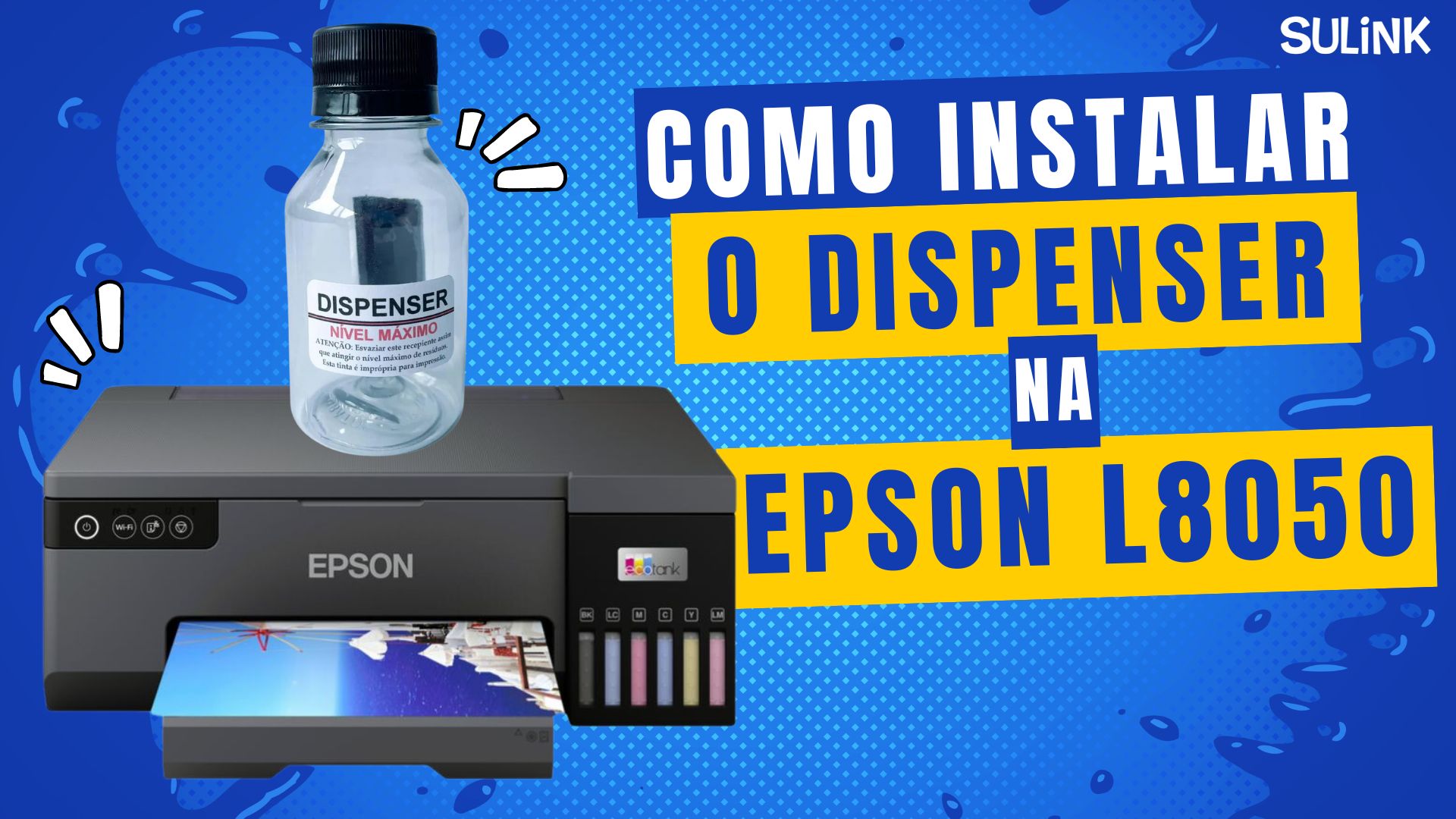 Como instalar o dispenser/coletor de resíduos na Epson L8050