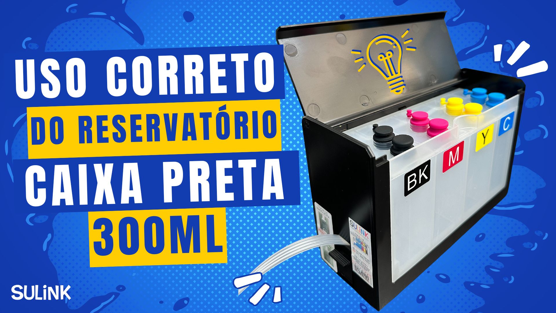 Informações de Uso do Reservatório Bulk Ink Caixa Preta 300ml