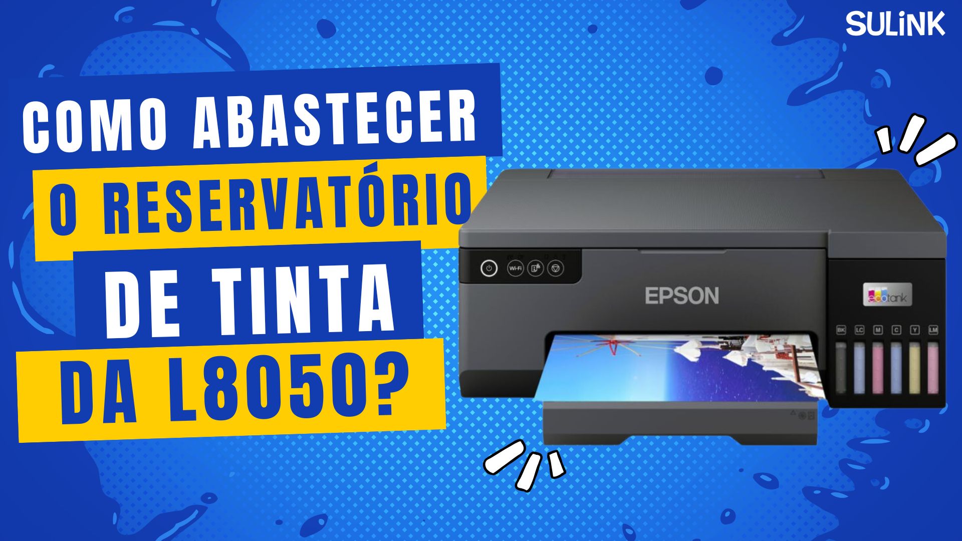 Como abastecer corretamente o reservatório de tinta da Impressora Epson L8050