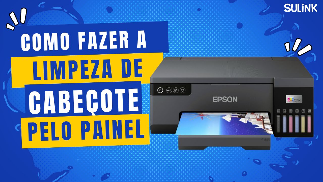 Como fazer a limpeza de cabeçote pelo painel na Epson L8050'