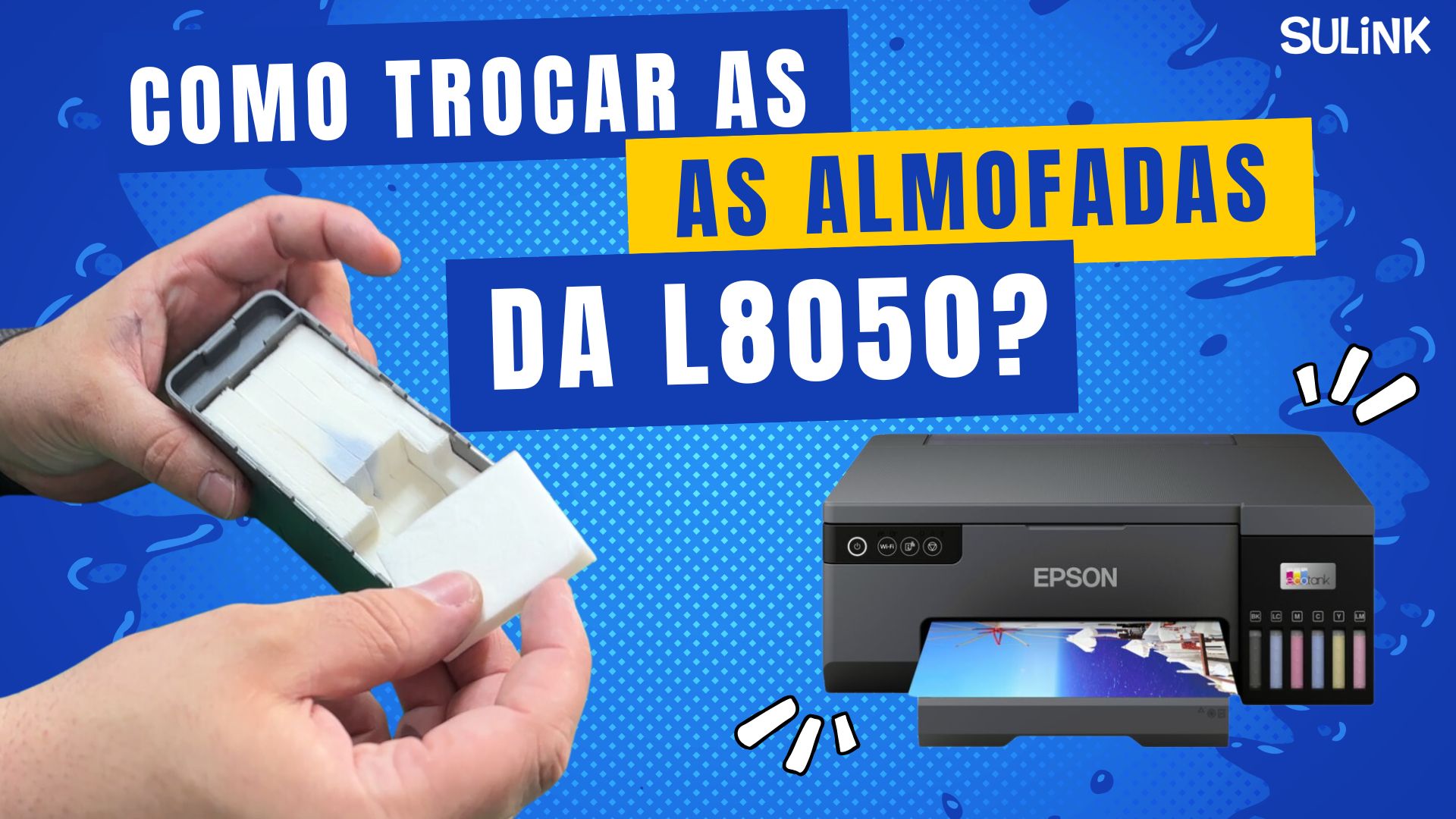 Como fazer a troca das almofadas de tinta da caixa de manutenção da Epson L8050