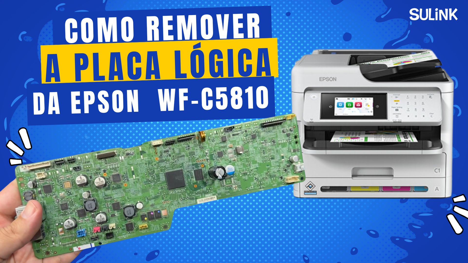 Como Retirar a Placa Lógica da Impressora Epson WF-C5810
