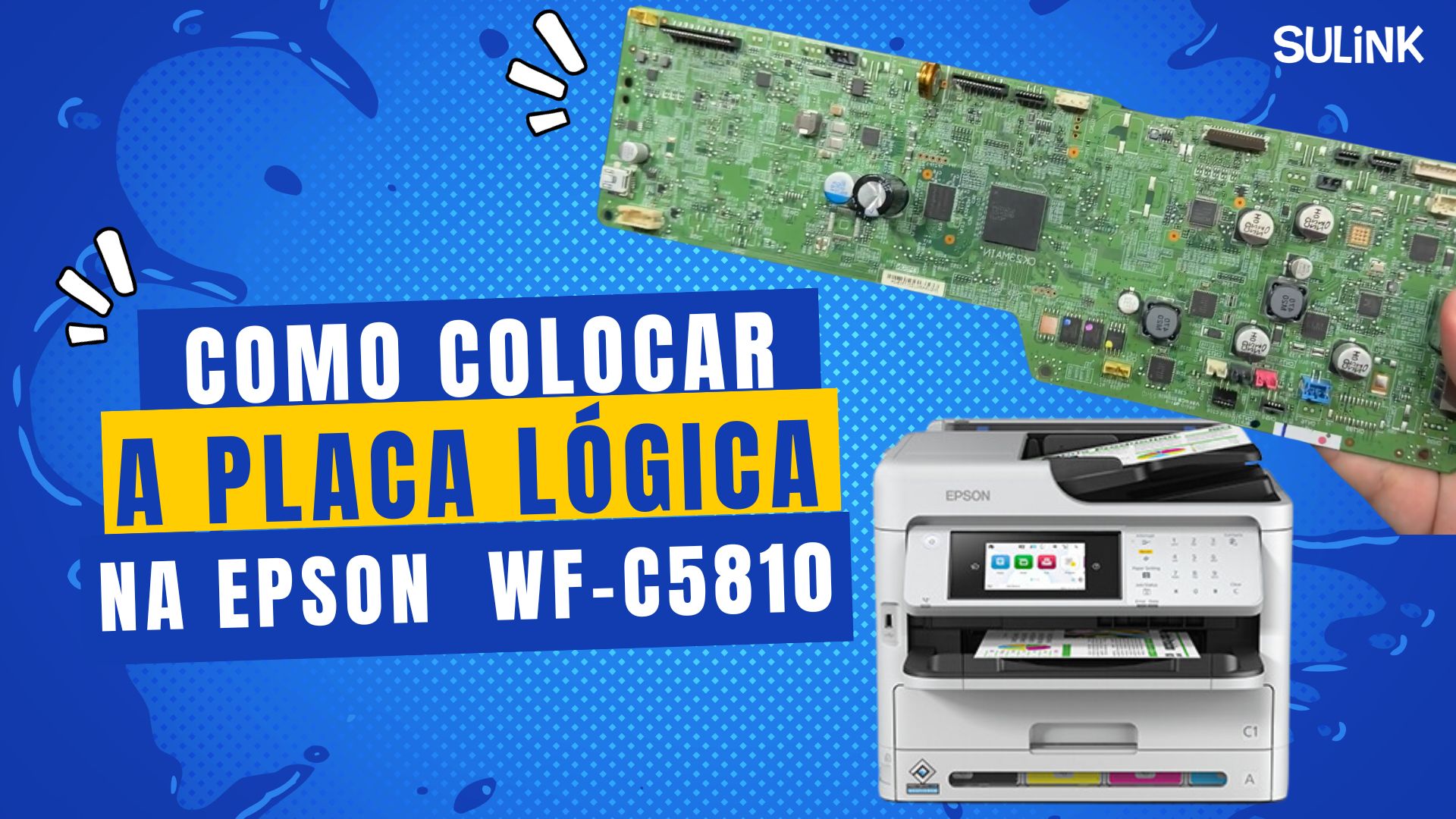 Como colocar a placa lógica da Epson WF-C5810
