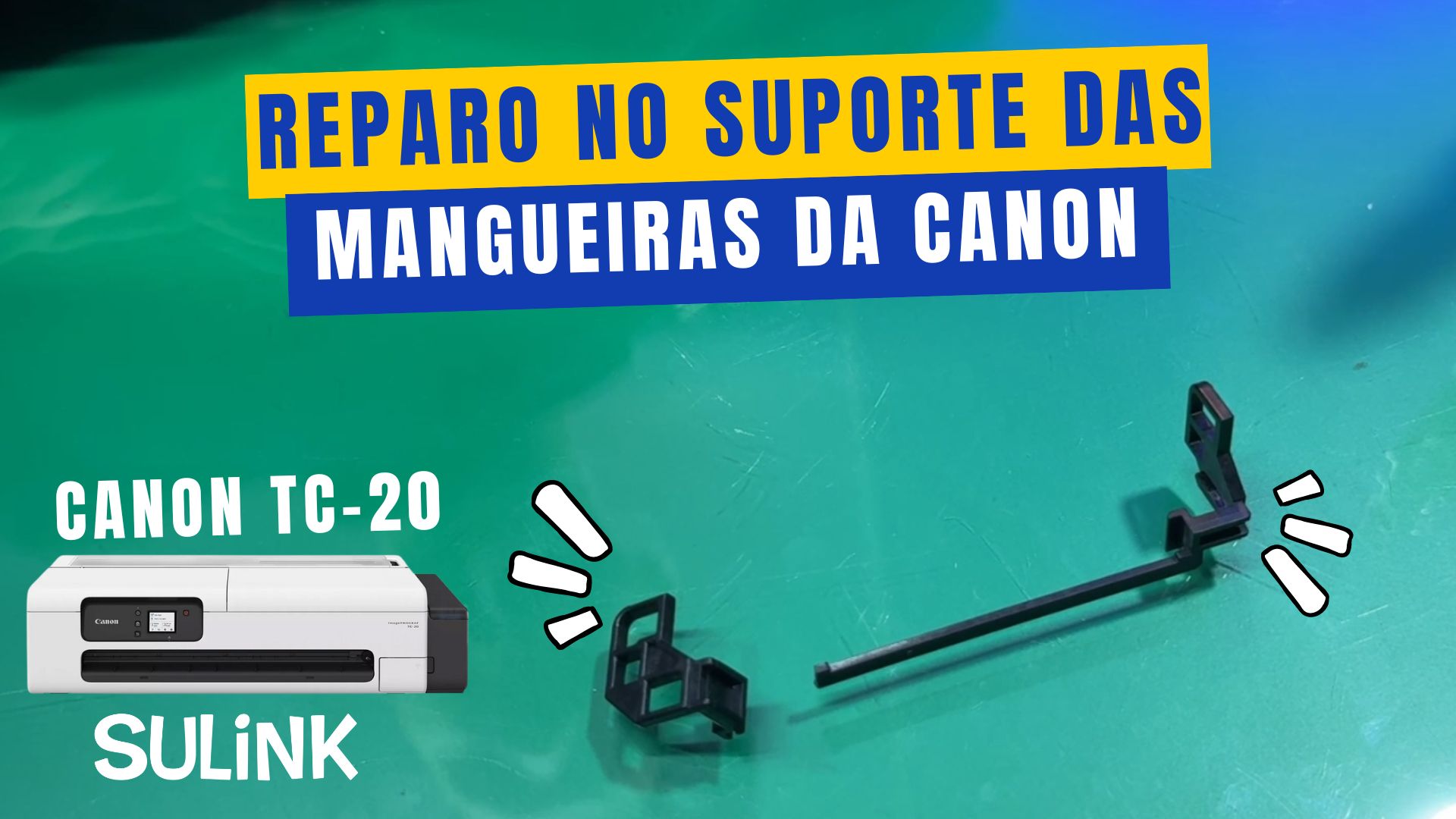 Reparo no Suporte das Mangueiras da Canon TC-20 e similares