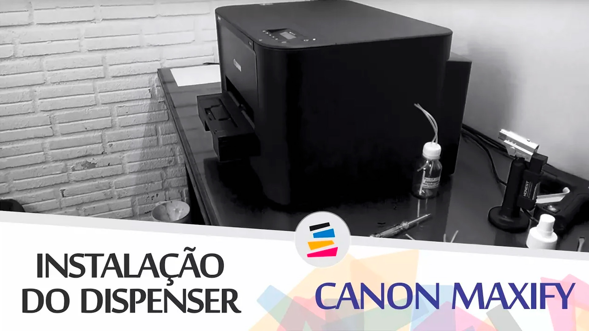 Como instalar o dispenser nas Canon Maxify MB e IB