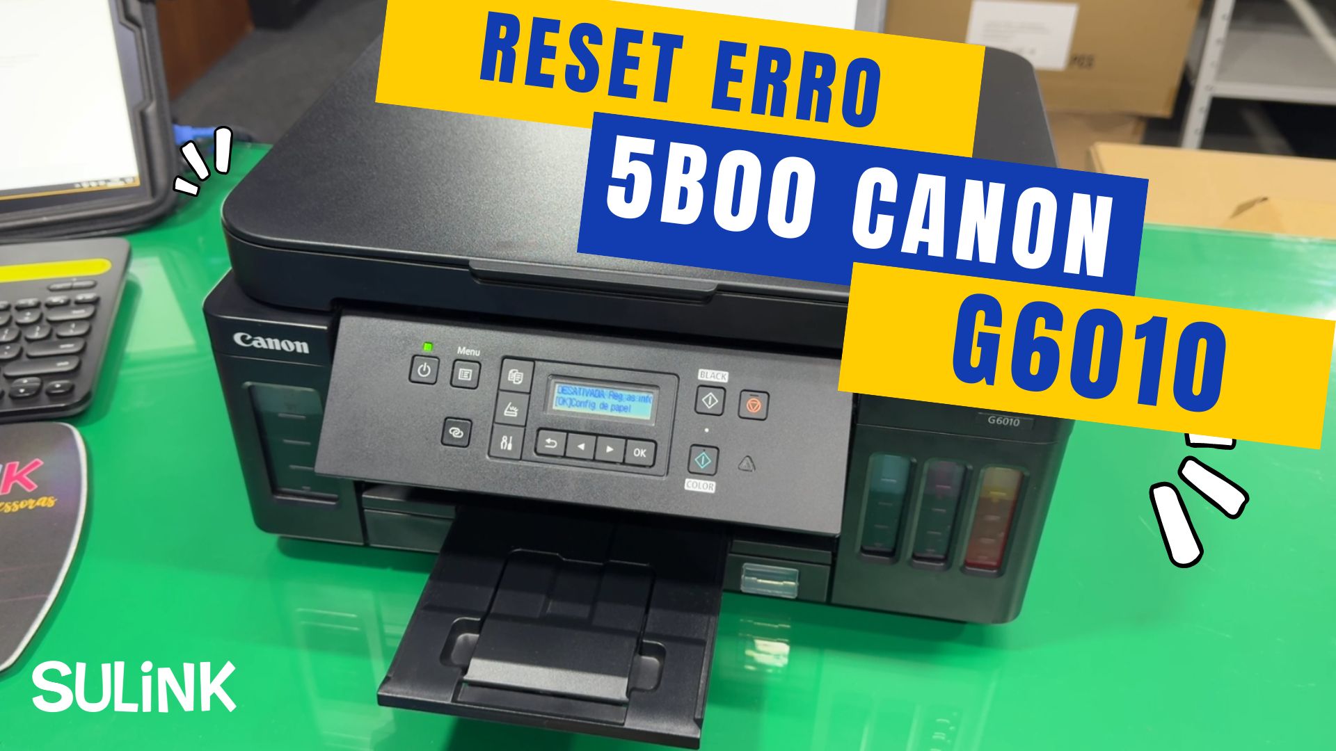 Como resetar o erro 5B00 de almofadas Canon G6010