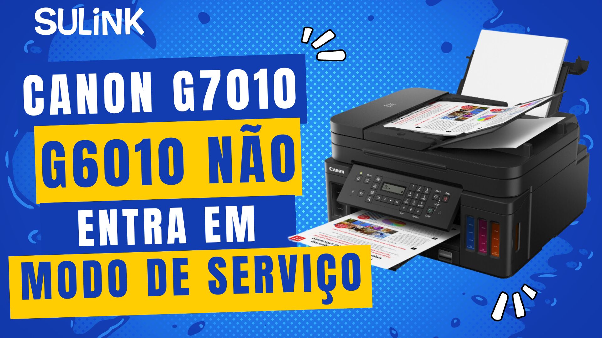 Problemas com o modo de serviço Canon G6010 G7010 e Similares